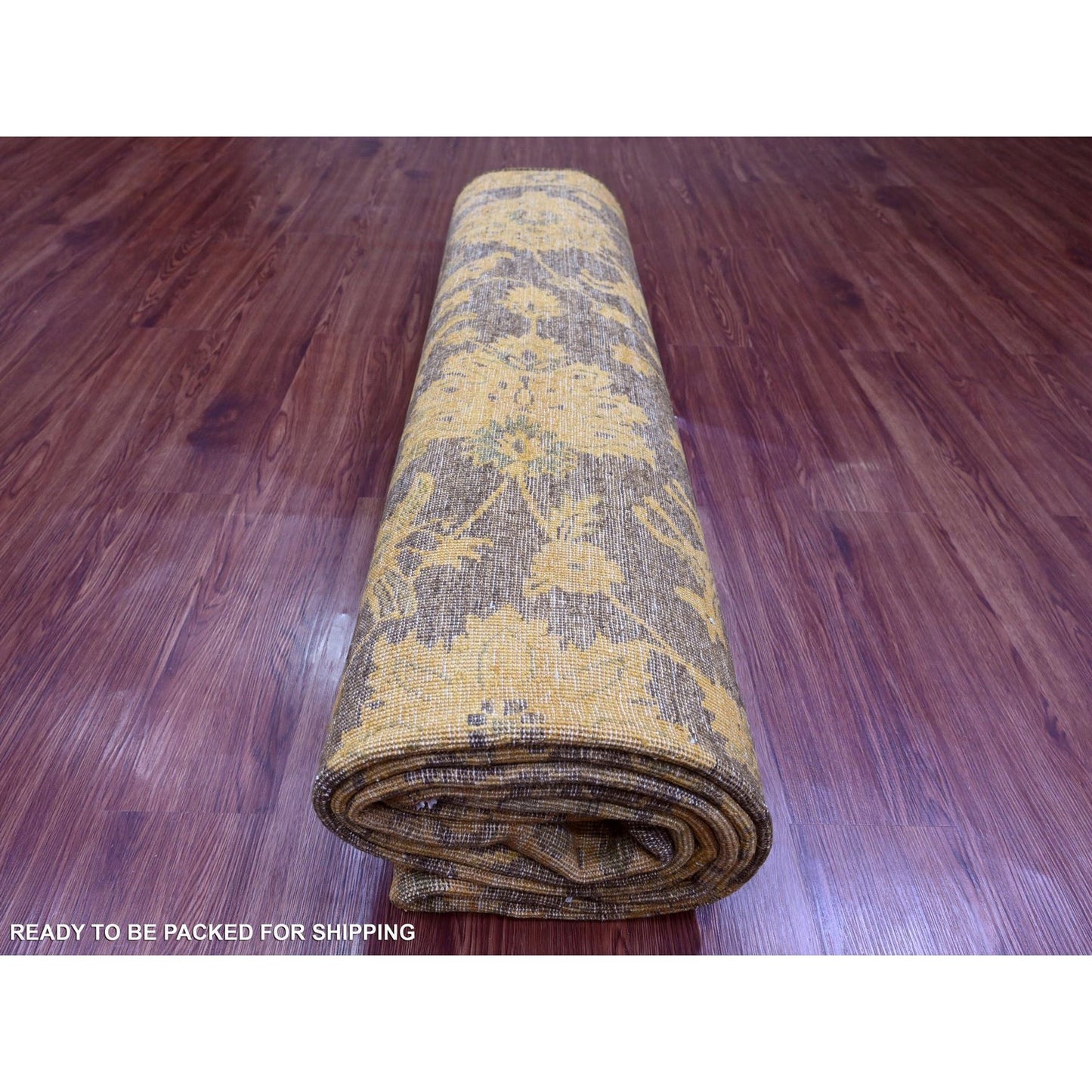 8'6"X11'10" Brown Peshawar Ziegler Mahal Hand Knotted Wool Oriental Rug