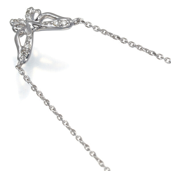 Necklace Diamond Butterfly 18K 750 White Gold