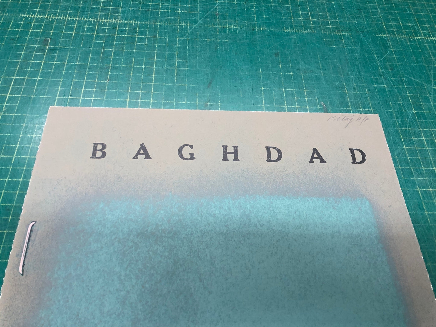 R.B. Kitaj Baghdad Signed " Serigraph Contemporary Turquoise, Gre