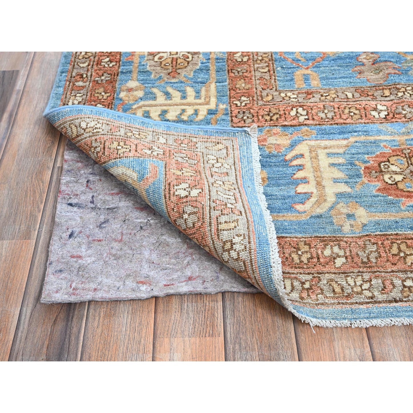 9'2"X12'3" Beaver Brown Peshawar Heris Hand Knotted High Mountain Wool Rug
