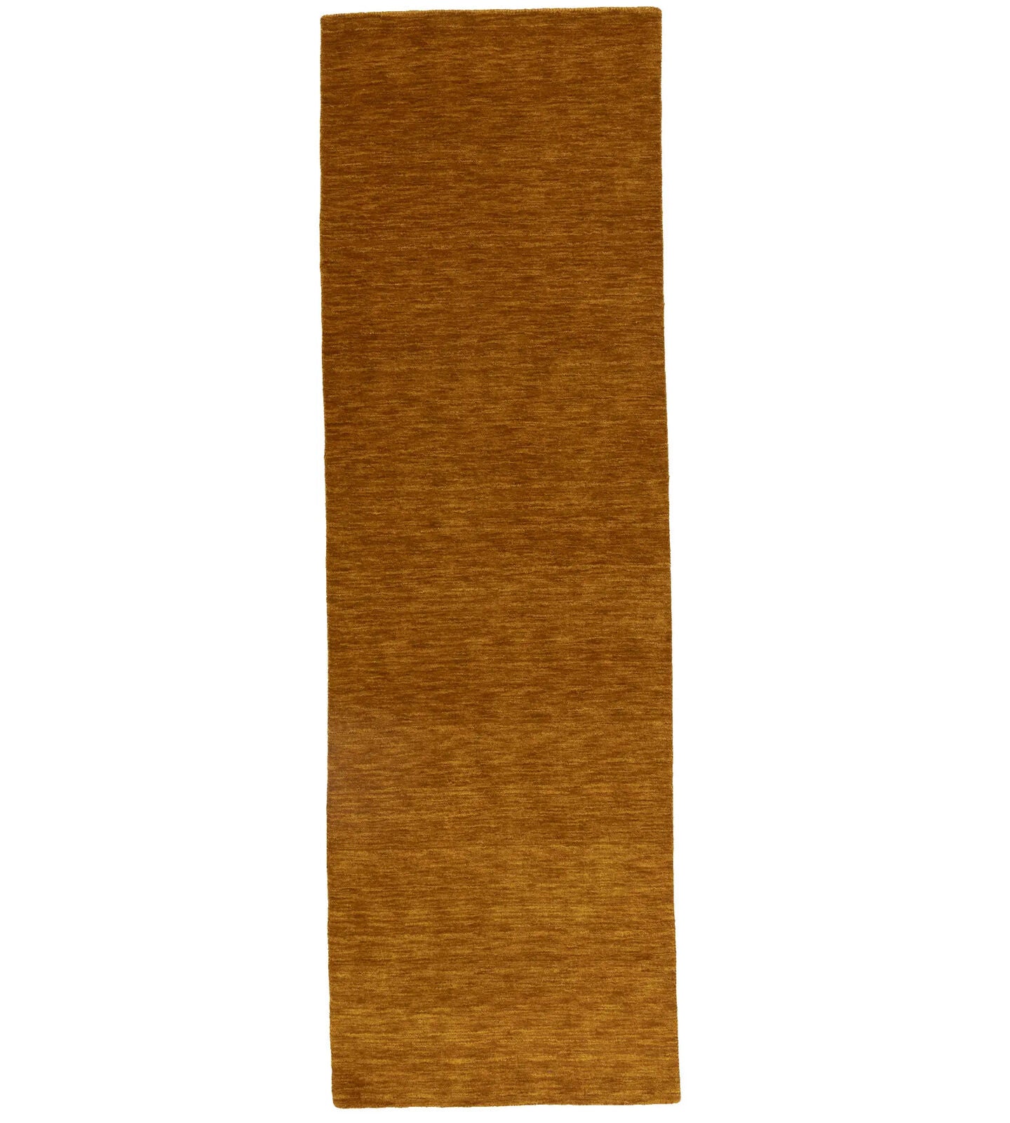 Orange Solid Design Hand-Loomed 3X8 Gabbeh Wool