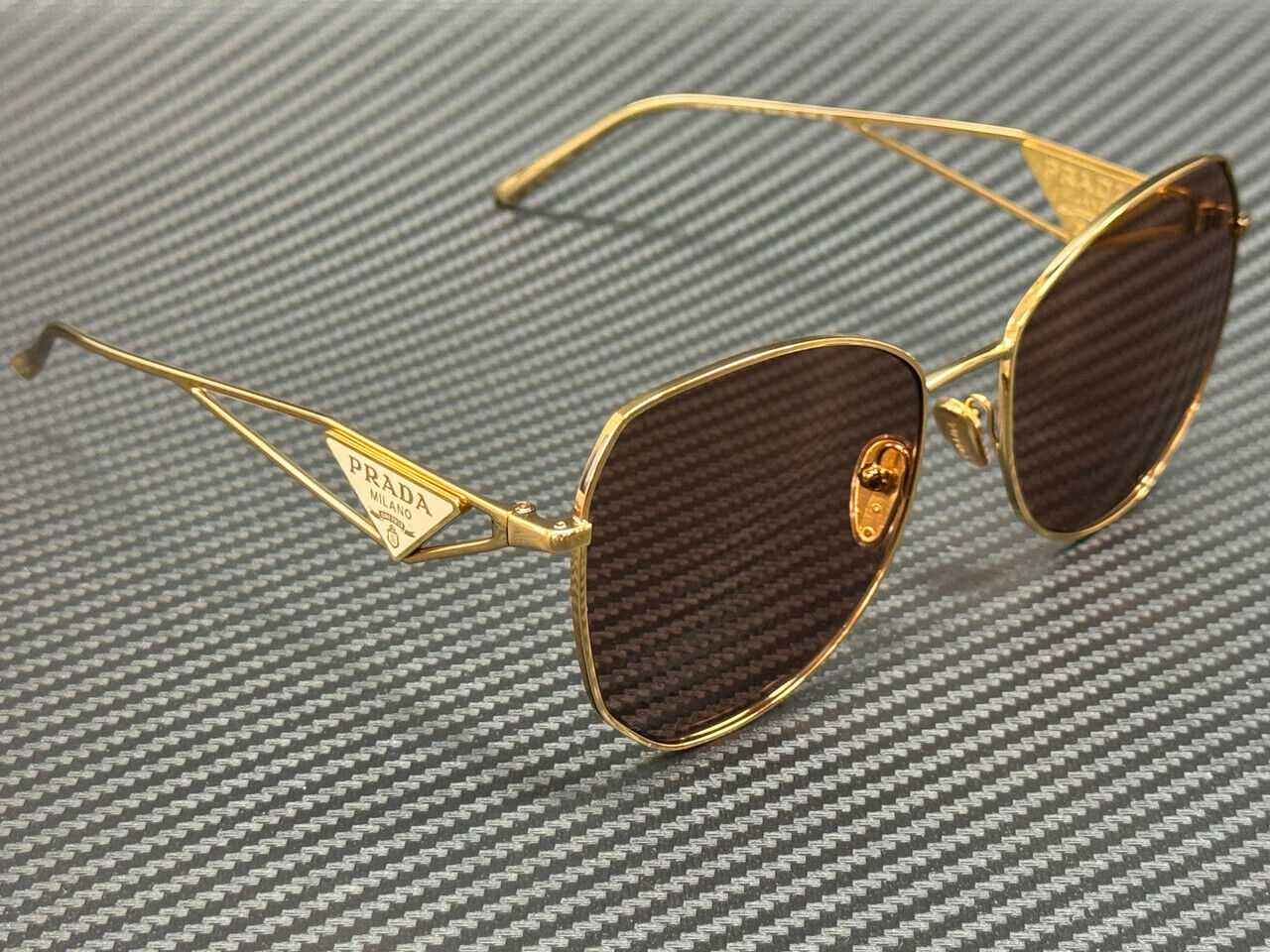 PRADA PR 57YS 5AK10D Gold Brown Women's 57 mm