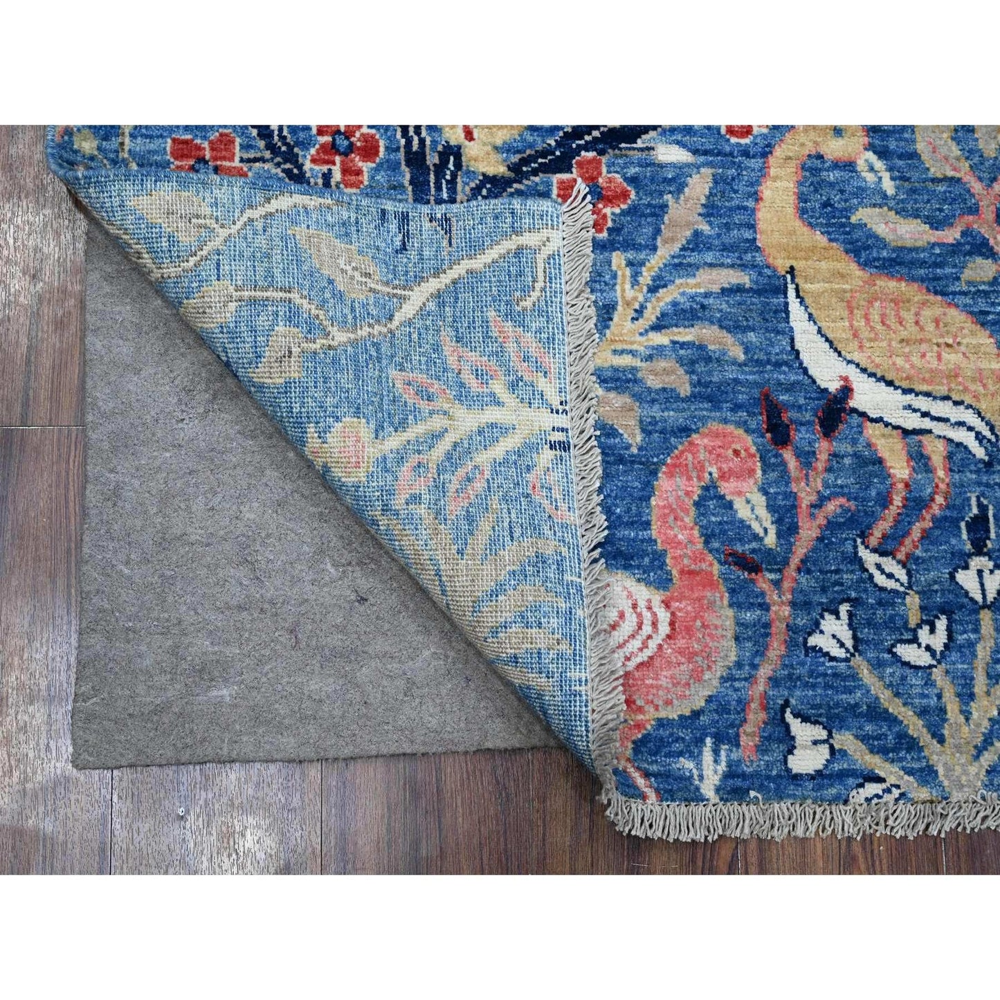 5'X6'10" Lake Blue Hand Knotted Peshawar Tree Of Life Wool Oriental Rug
