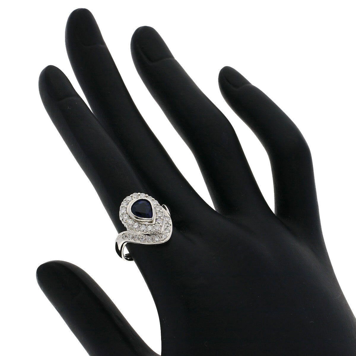 1.301ct Sapphire Diamond Ring Platinum PT900 8.7g