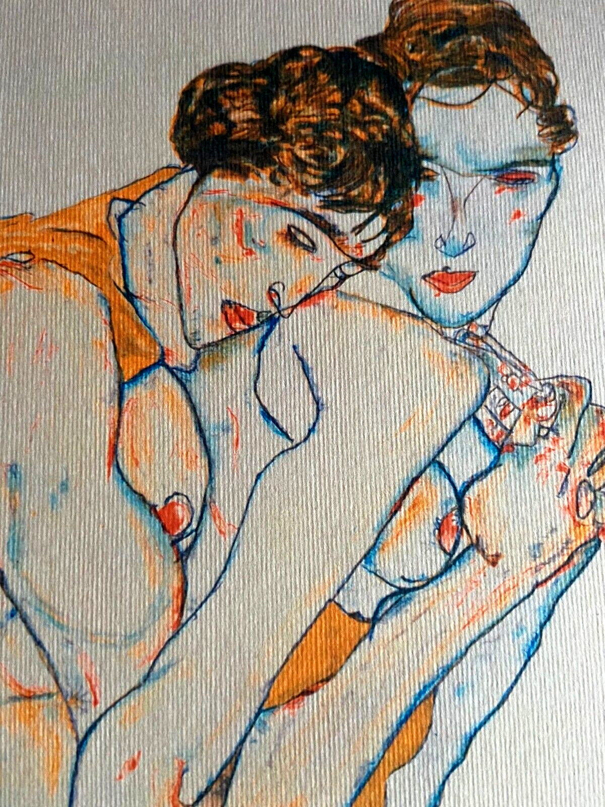 Egon Schiele Lithograph Coa Signed In Pen
