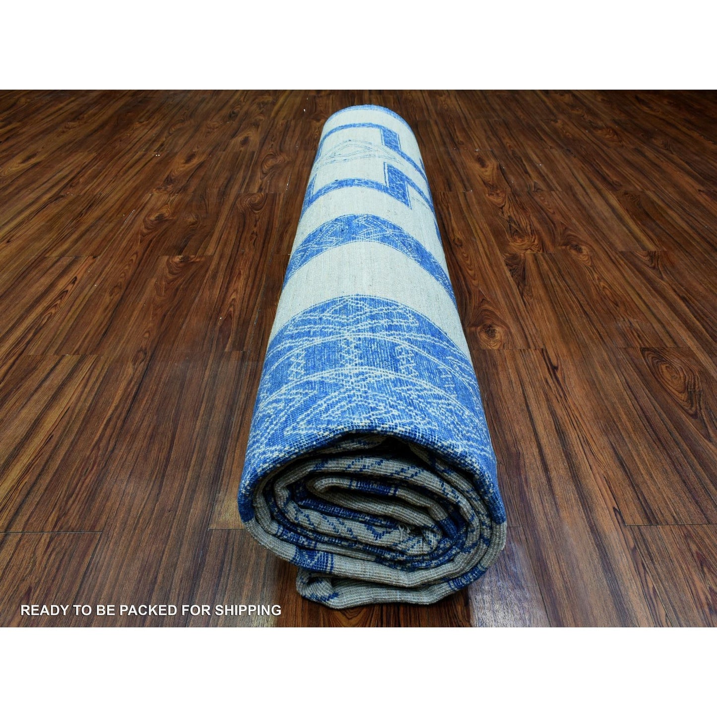 10'1"X13'9" Navy Blue Fine Peshawar Extra Soft Wool Hand Knotted Rug