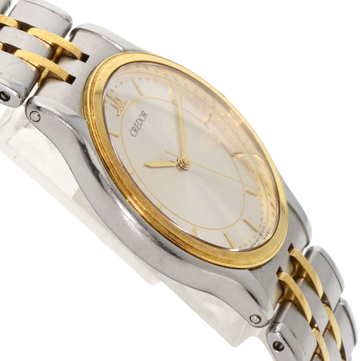 Seiko Credor Round Face Watches 9571-6020 Stainless Steel/Ssxk18Yg Mens