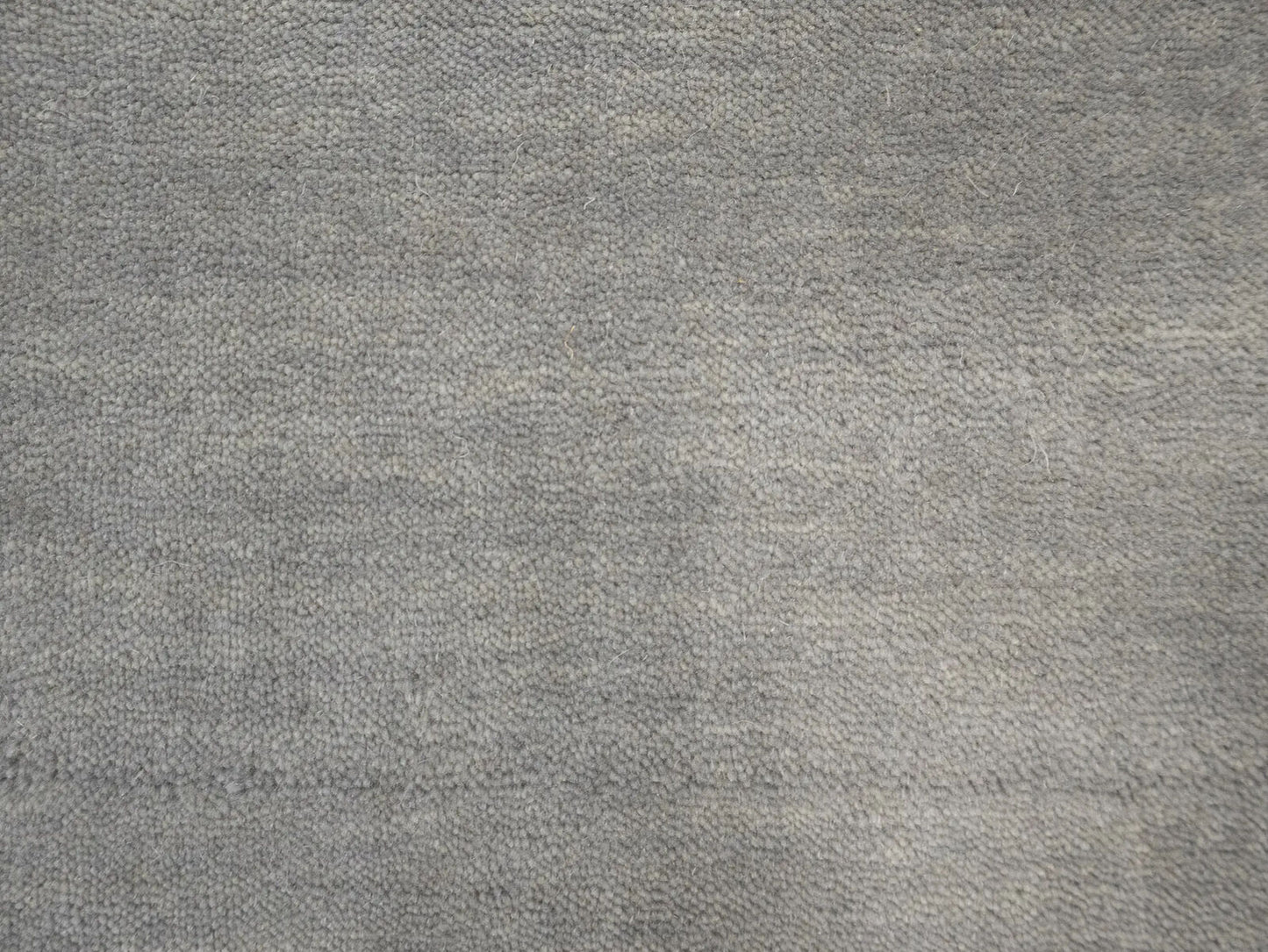 Gray Solid Hand-Loomed 6X6 Gabbeh Wool Round Rug