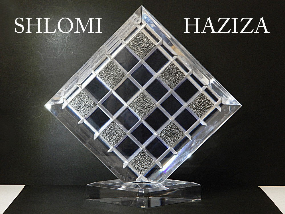 Shlomi Haziza Signed Sculpture Art Acrylic 21"