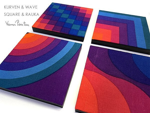 Verner Panton Mira X Multicolor 4Sets Original Cloth Wall Art Board Mid Century