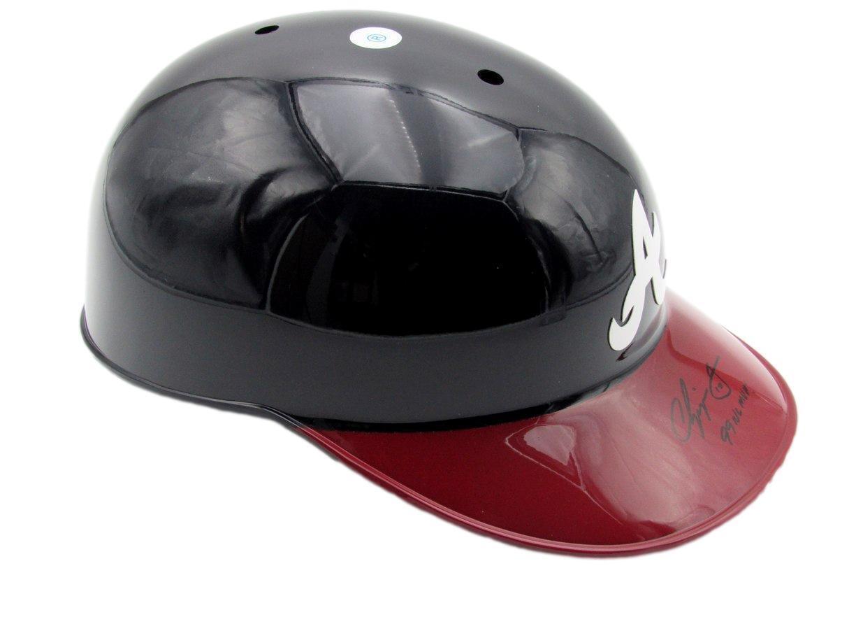 Chipper Jones Hof Signed/Ins Mlb Batting Helmet
