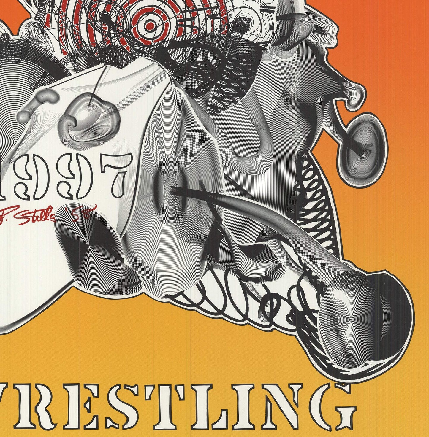 Frank Stella Princeton Wrestling " Offset Lithograph Minimali