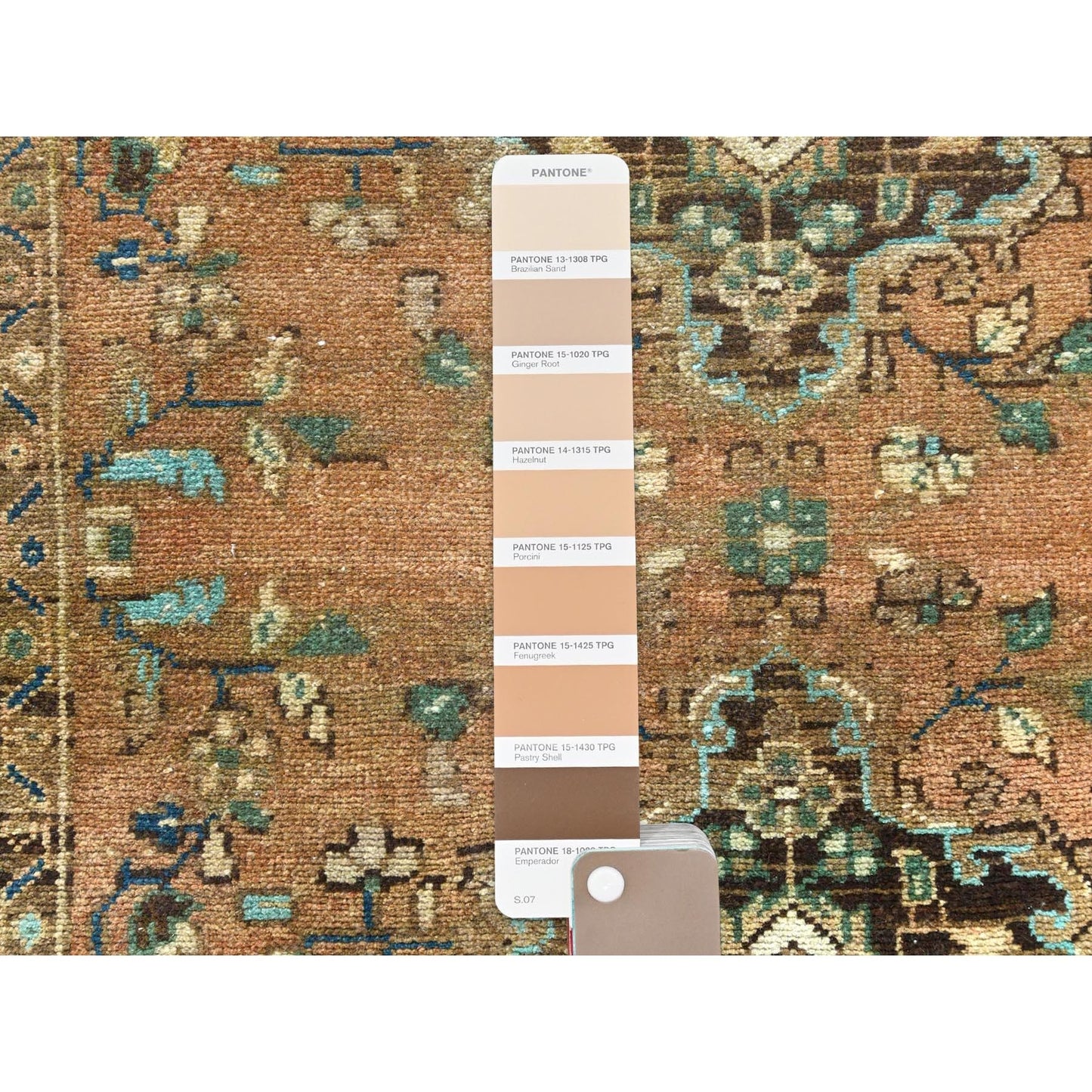 3'3"X9'8" Brown Old Farsian Amadan Hand Knotted Wool Worn Down Runner Rug