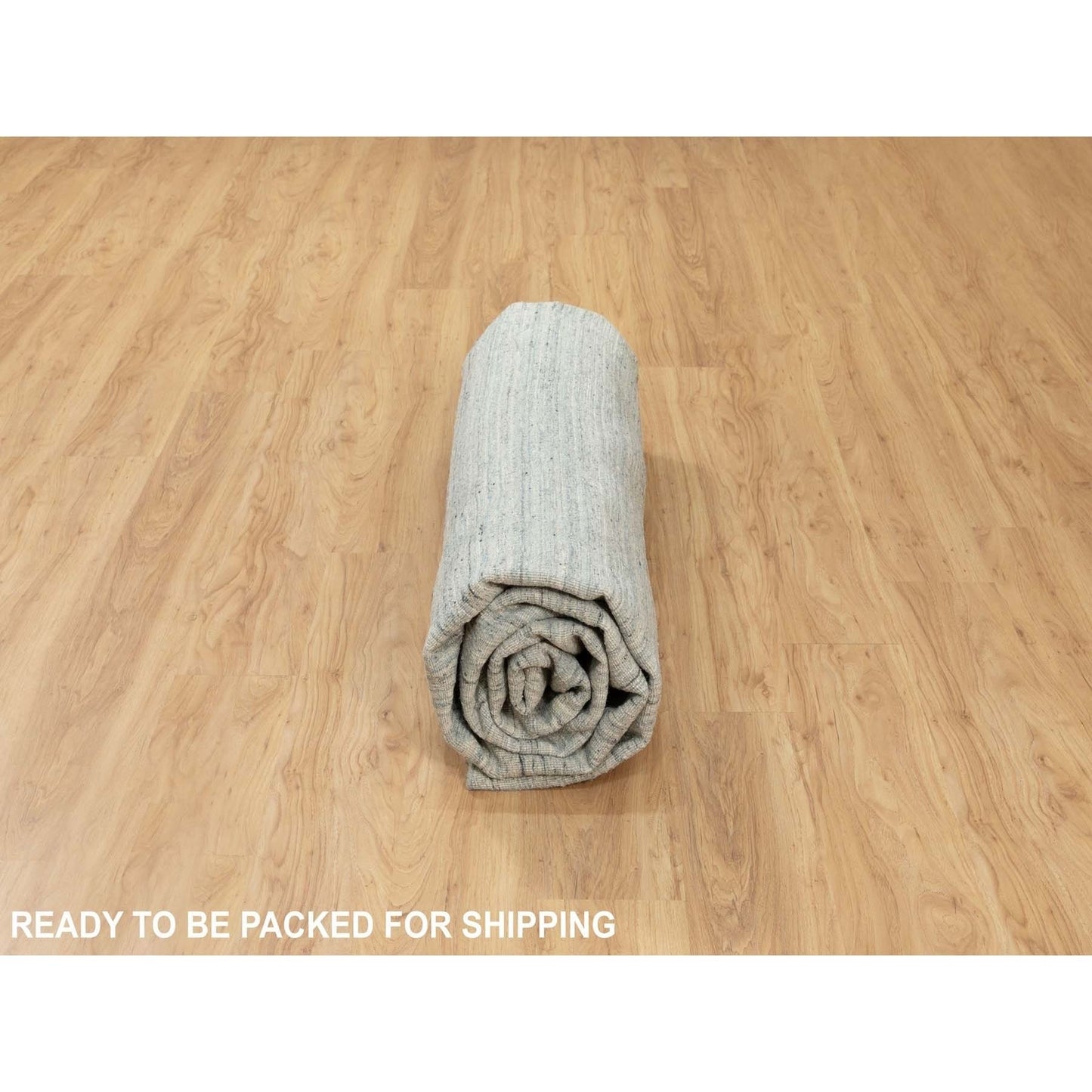 10'X10' Green Hand Loomed Variegated Organic Wool Oriental Round Rug