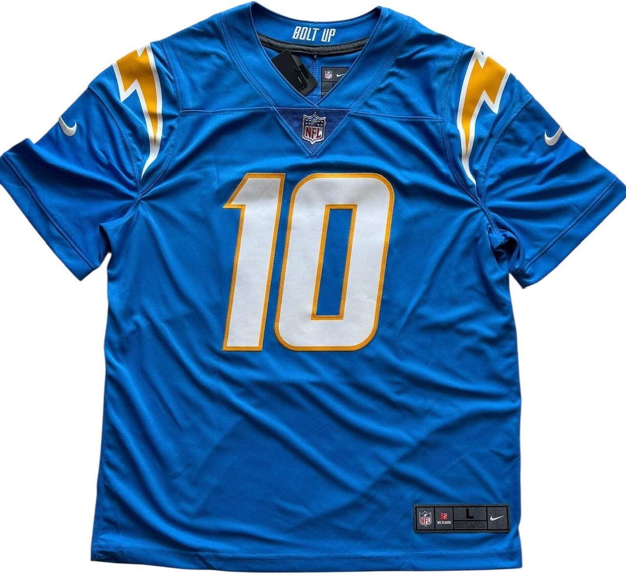 Justin Herbert Autographed Chargers Nike On Field Jersey (Fanatics)
