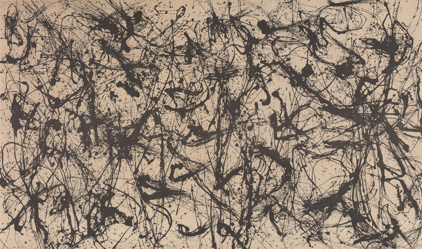 Jackson Pollock Number 32 " Offset Lithograph Abstract