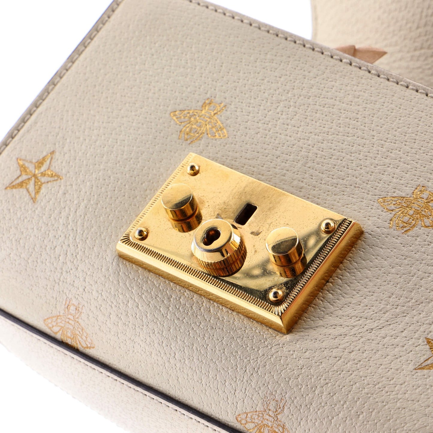 Gucci Padlock Shoulder Bag Printed Leather Small