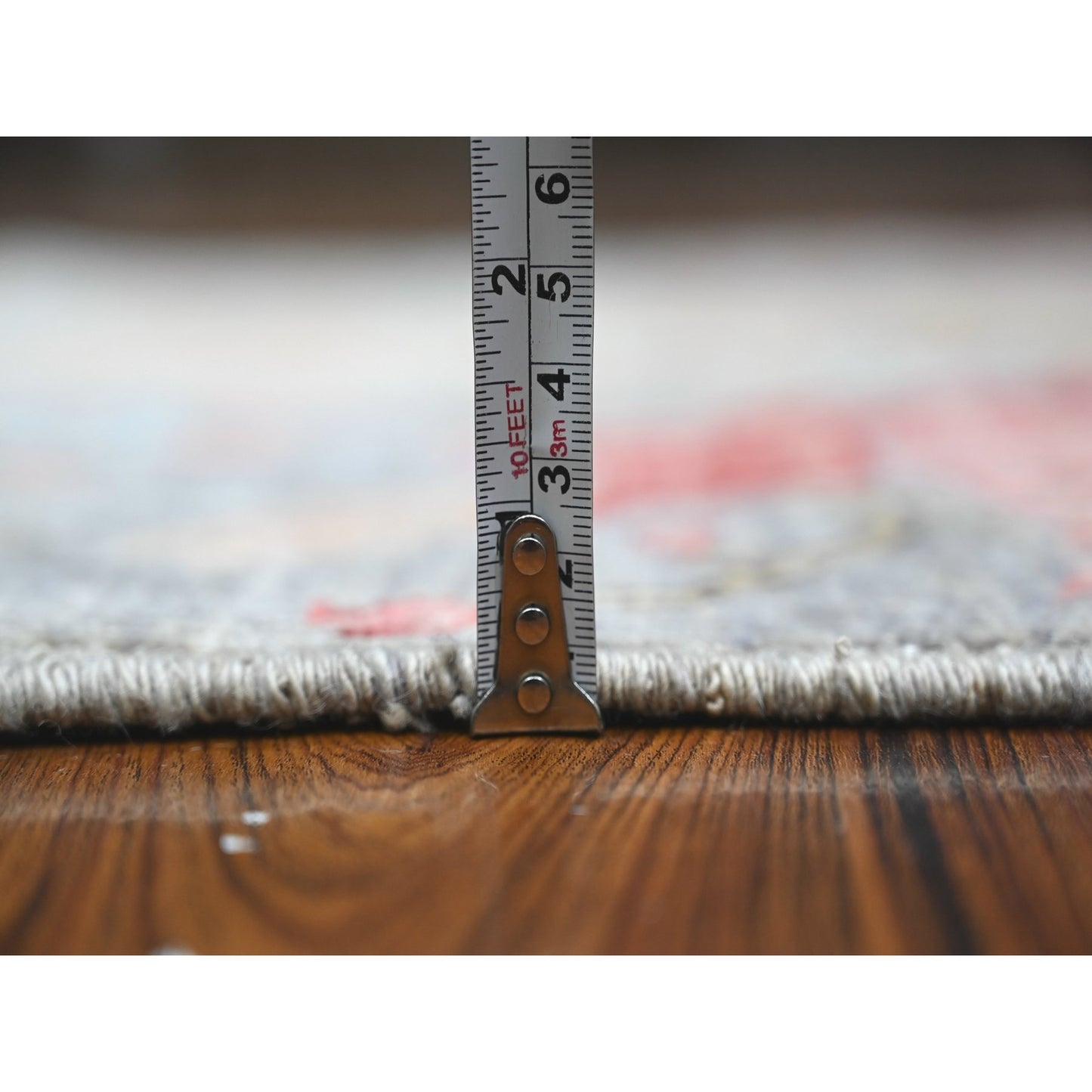 2'8"X7'9" Gray Birds Paradise Hand Knotted Peshawar Runner Oriental Rug