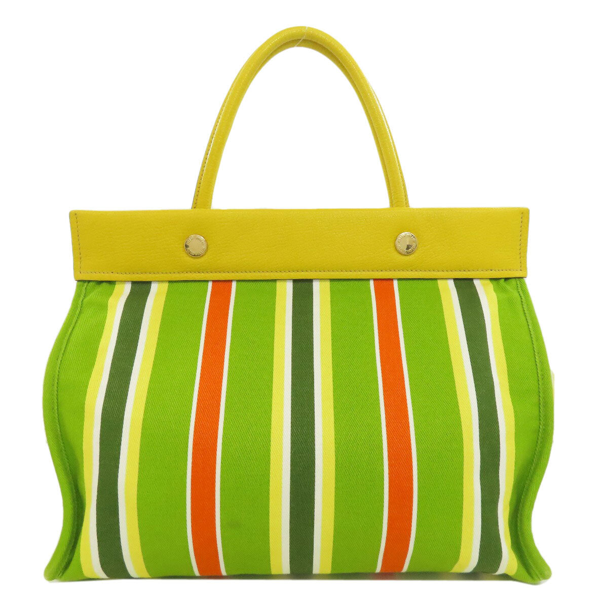 Miumiu Tote Bag Stripe 2Way Canvas