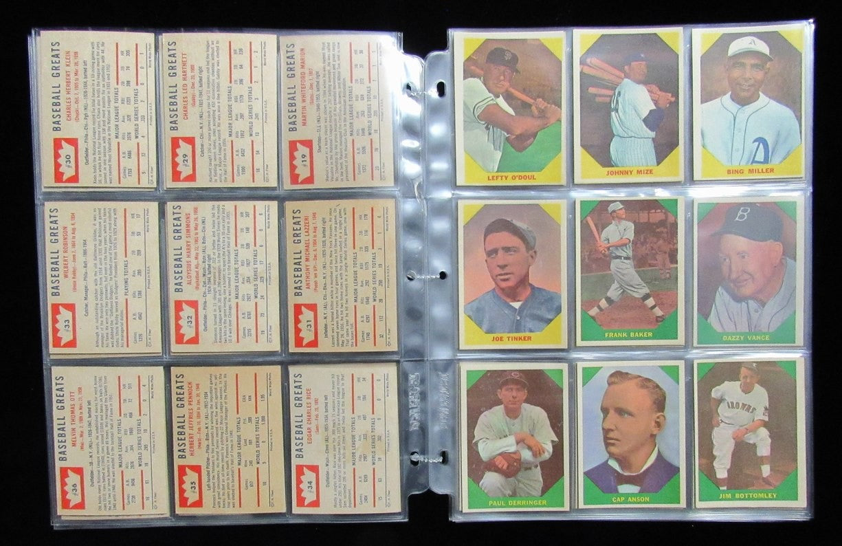 1960 Fleer Baseball Greats Complete Set (79) Ruth, Williams, Gehrig, Cobb 190558