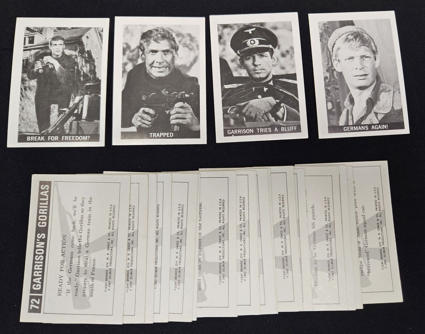1967 Leaf Trading Cards Garrison'S Gorillas