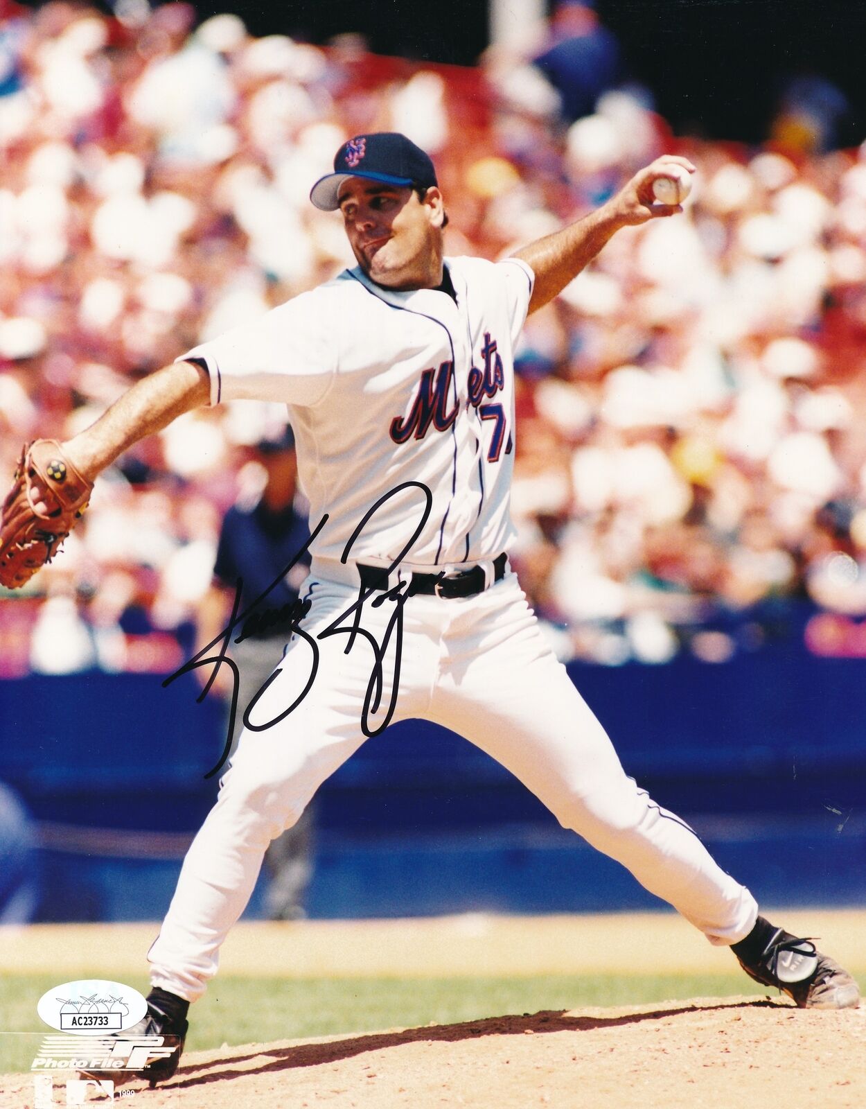 Kenny Rogers Autographed 8X10 Photo New York Mets