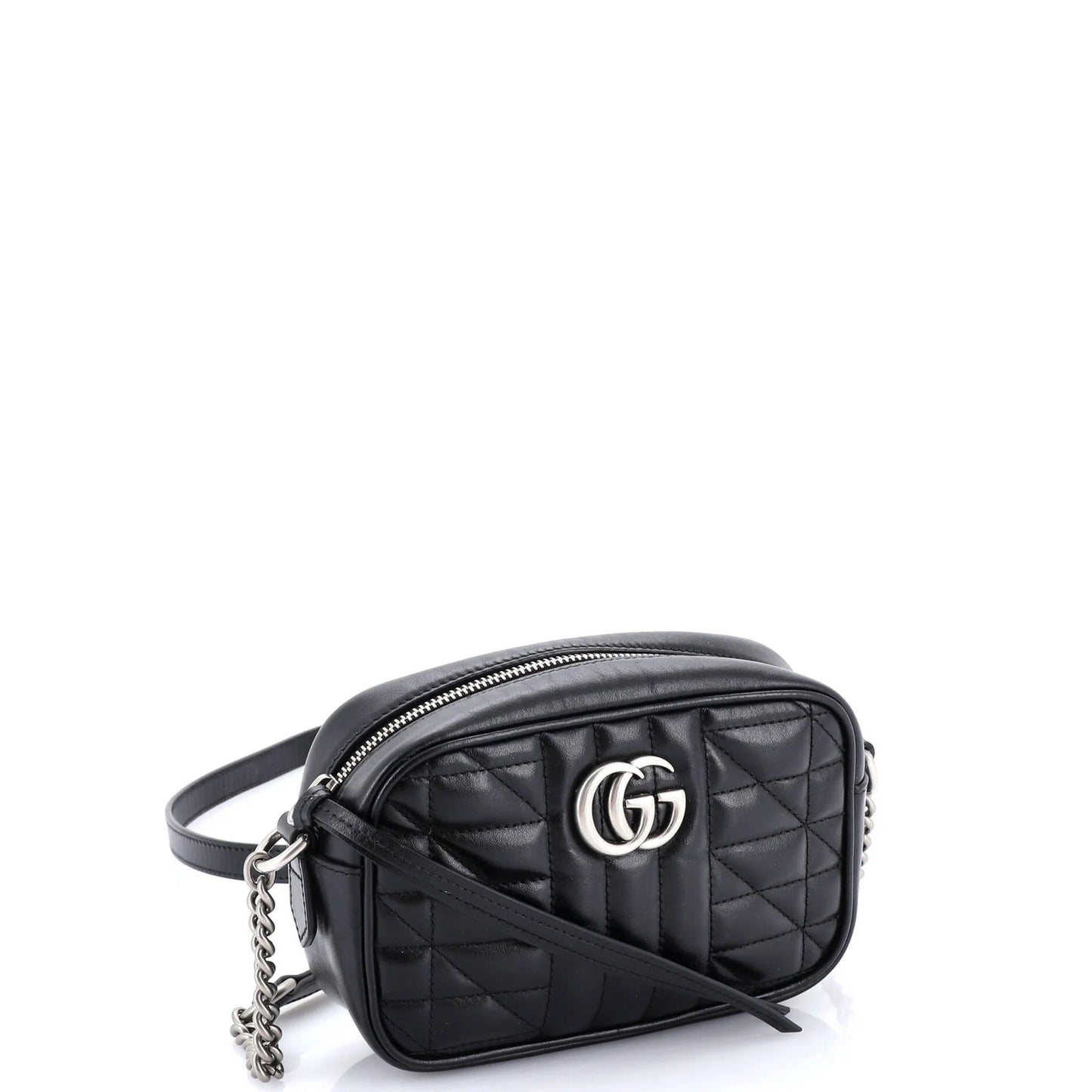 Gucci Gg Marmont Shoulder Bag Mixed Matelasse Leather Mini
