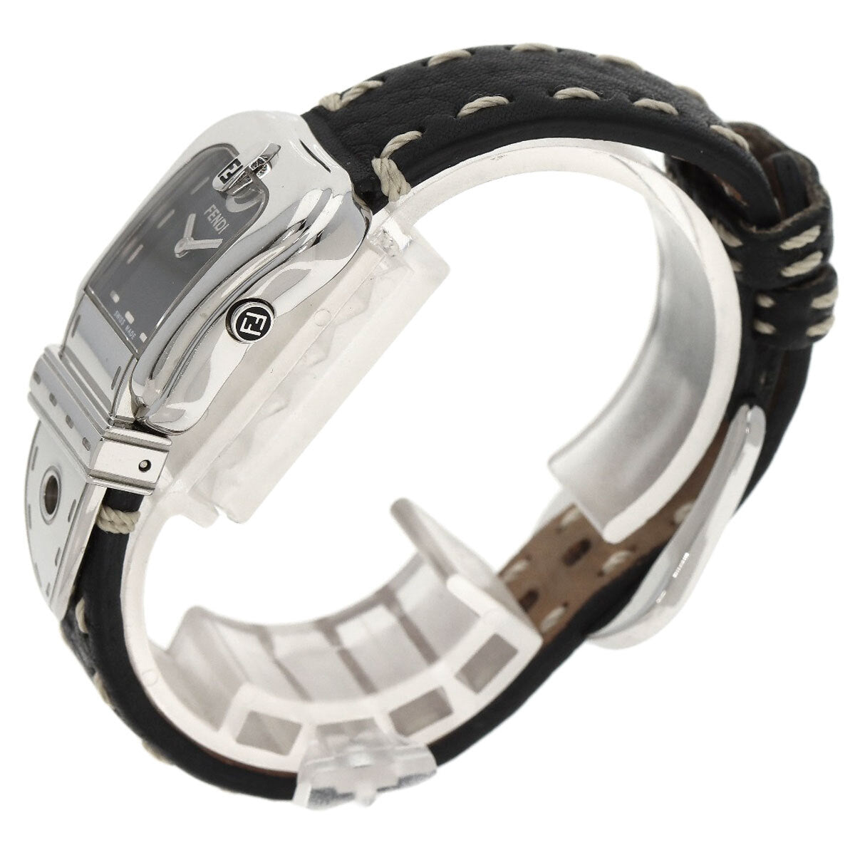 Fendi Beefendi Watches 3800L Stainless Steel/Leather Ladies