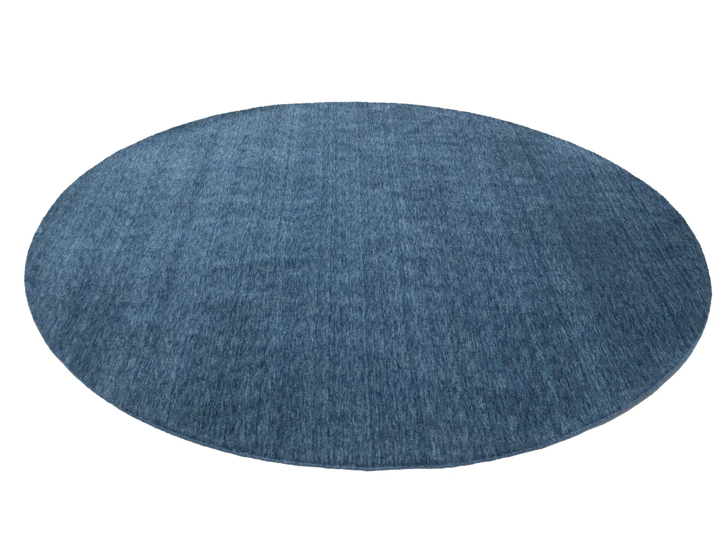 Steel Blue Solid Design Hand-Loomed 8X8 Gabbeh