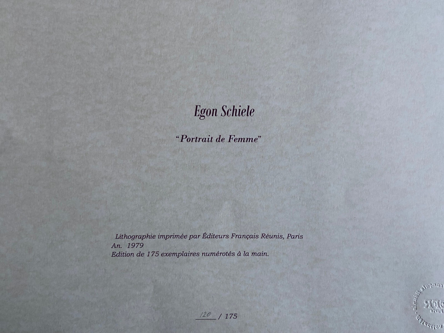 Egon Schiele Lithograph Signed Coa Numbered