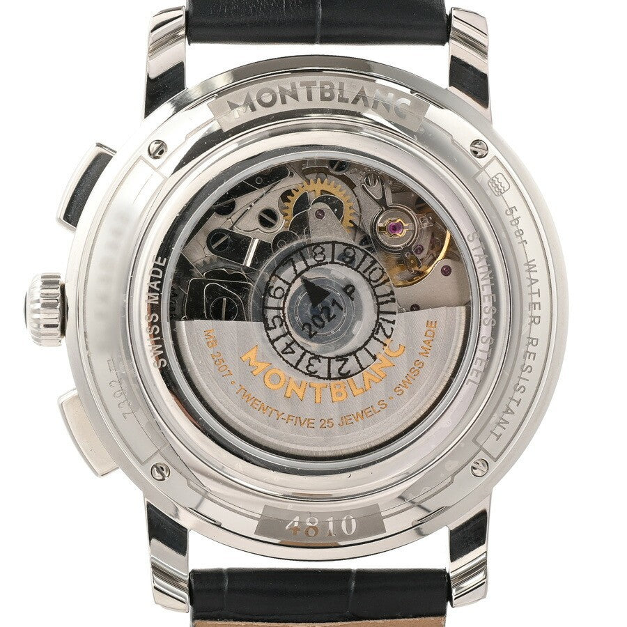 Montblanc 4810 Automatic Chronograph Mb119961 Black Men'S Used Watch #61016