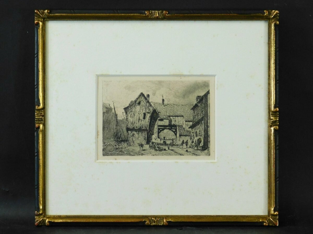 Paul Huet (Paris) Original Etching Pencil Signed Numbered Framed