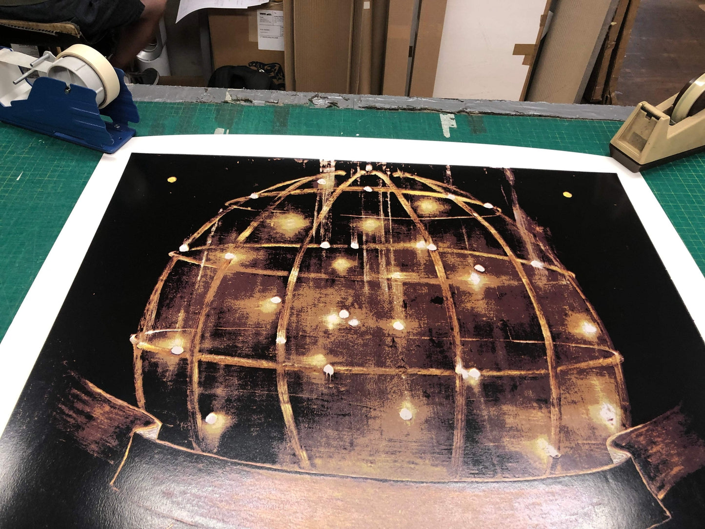 Ross Bleckner Sphere And Moulding Signed "