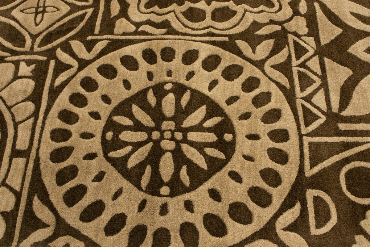 Hand-Tufted Wool Rug Contemporary Pastel Floral