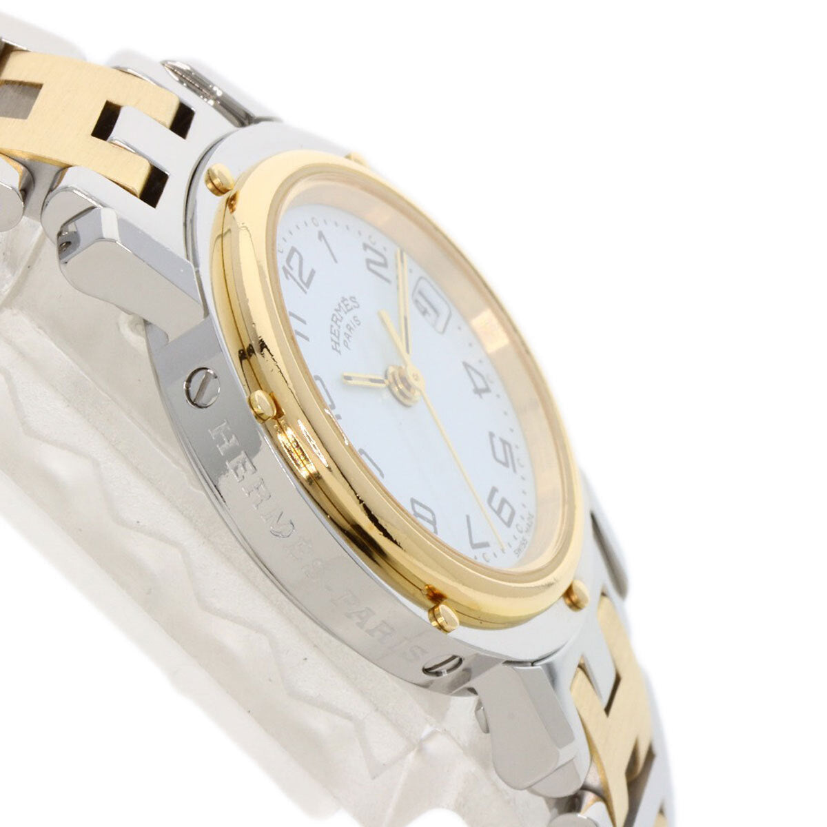 Hermes Clipper Watches Cl4.220 Stainless Steel/Ssxgp Ladies
