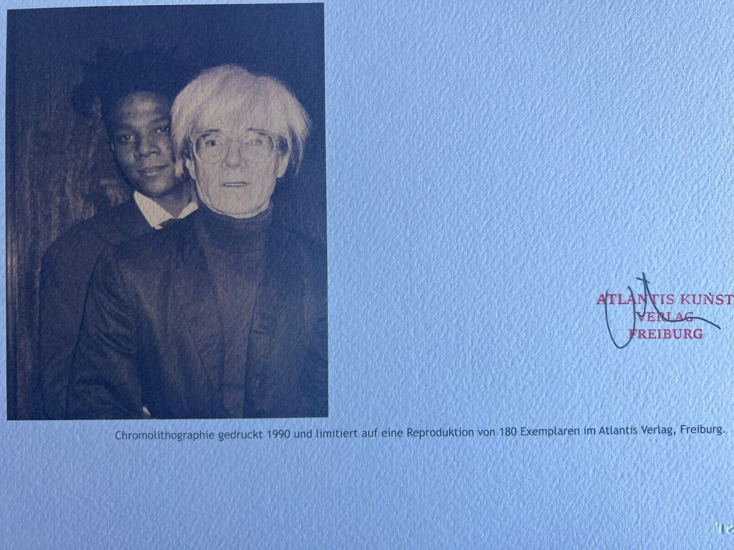 Andy Warhol X Jean-Michel Basquiat Lithograph Coa Signed Numbered 180Ex