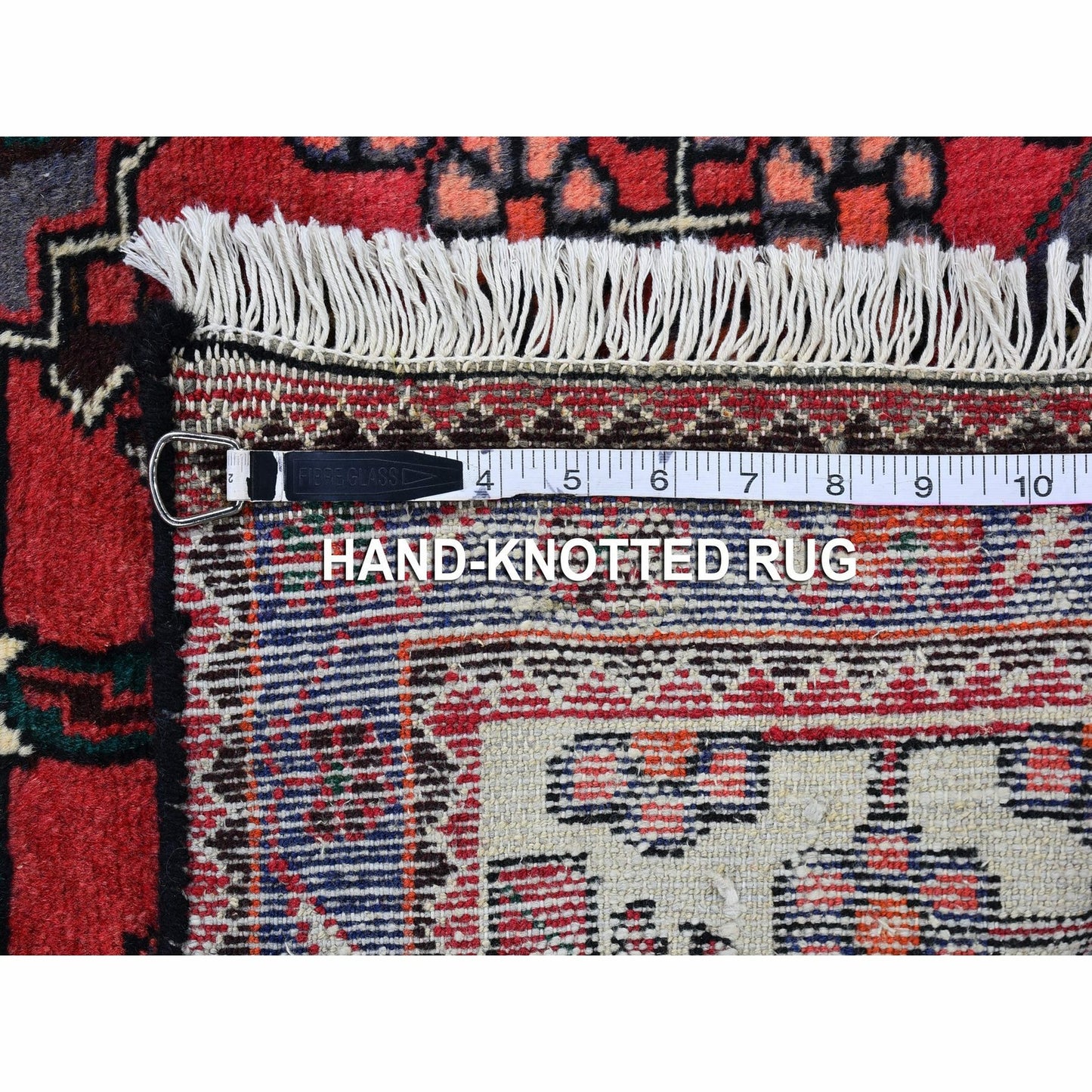 3'5"X4'10" Rural Village Old Farsian Amadan Mint Cond Wool Hand Made Rug