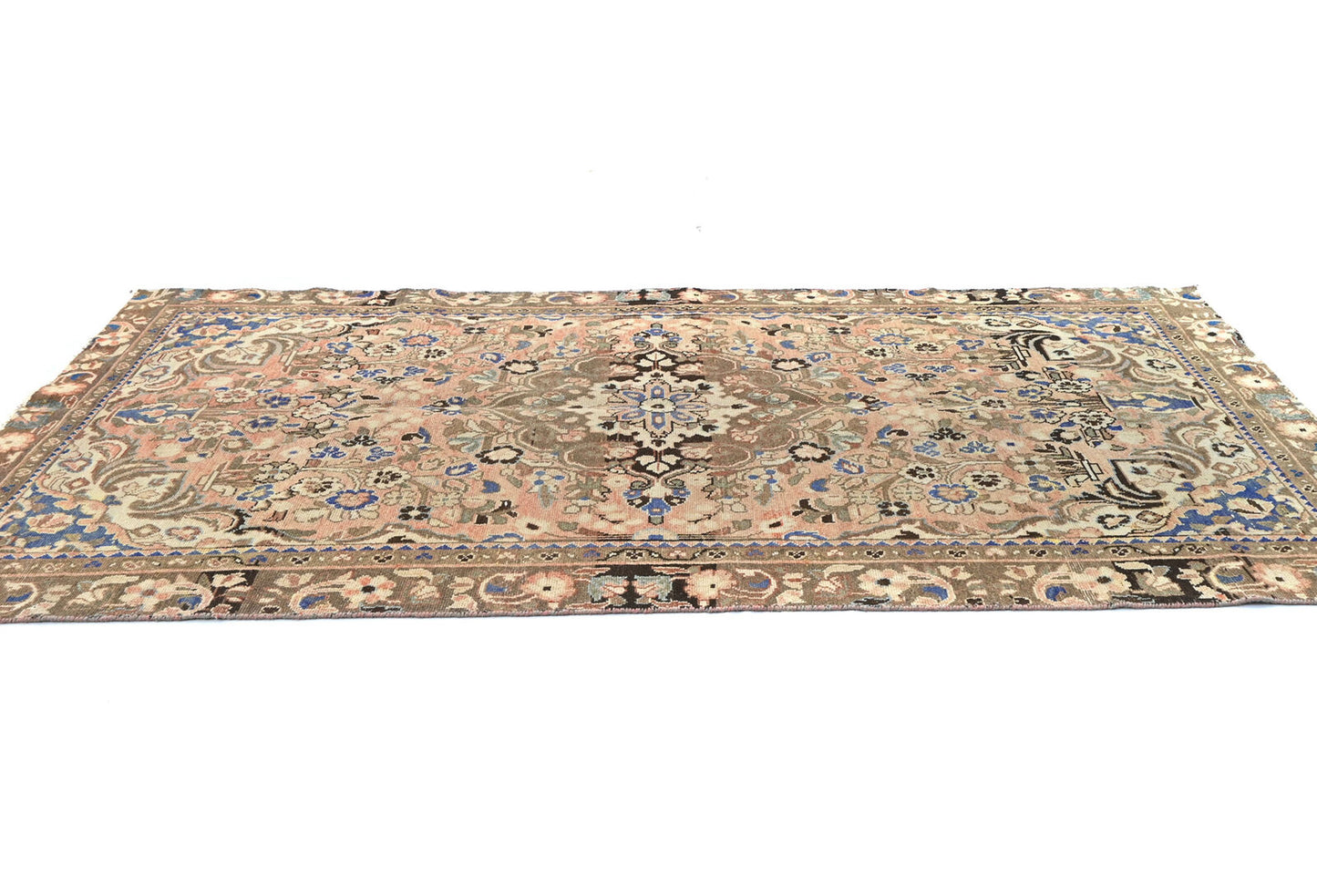 Semi-Antique Vintage Oriental Runner Rug Floral