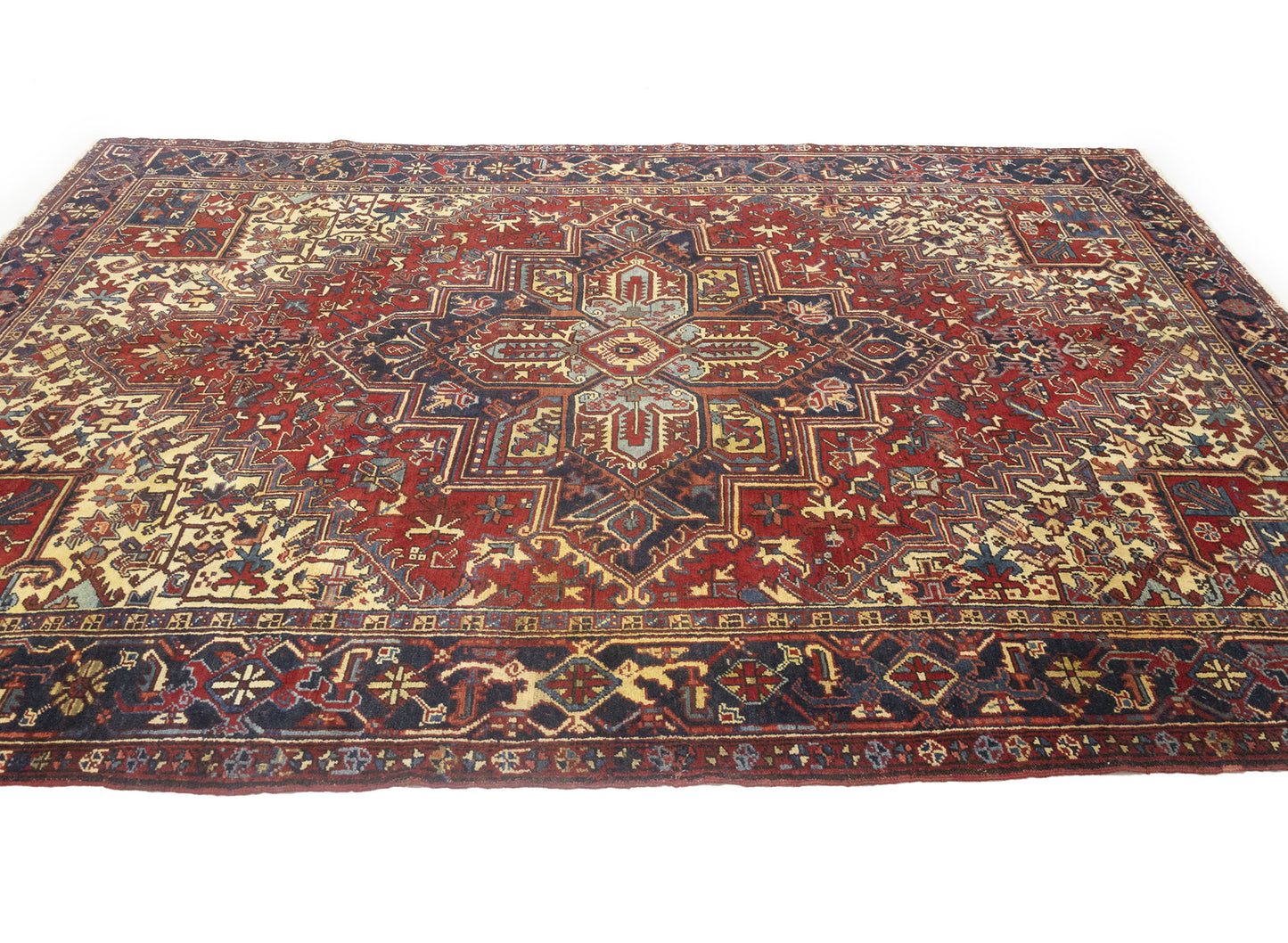 8X11 Ft Handmade Vintage Oriental Rug Red Floral