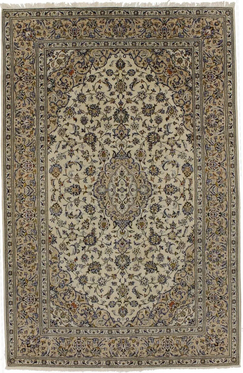 Handmade Vintage Oriental Area Rug Classic Floral