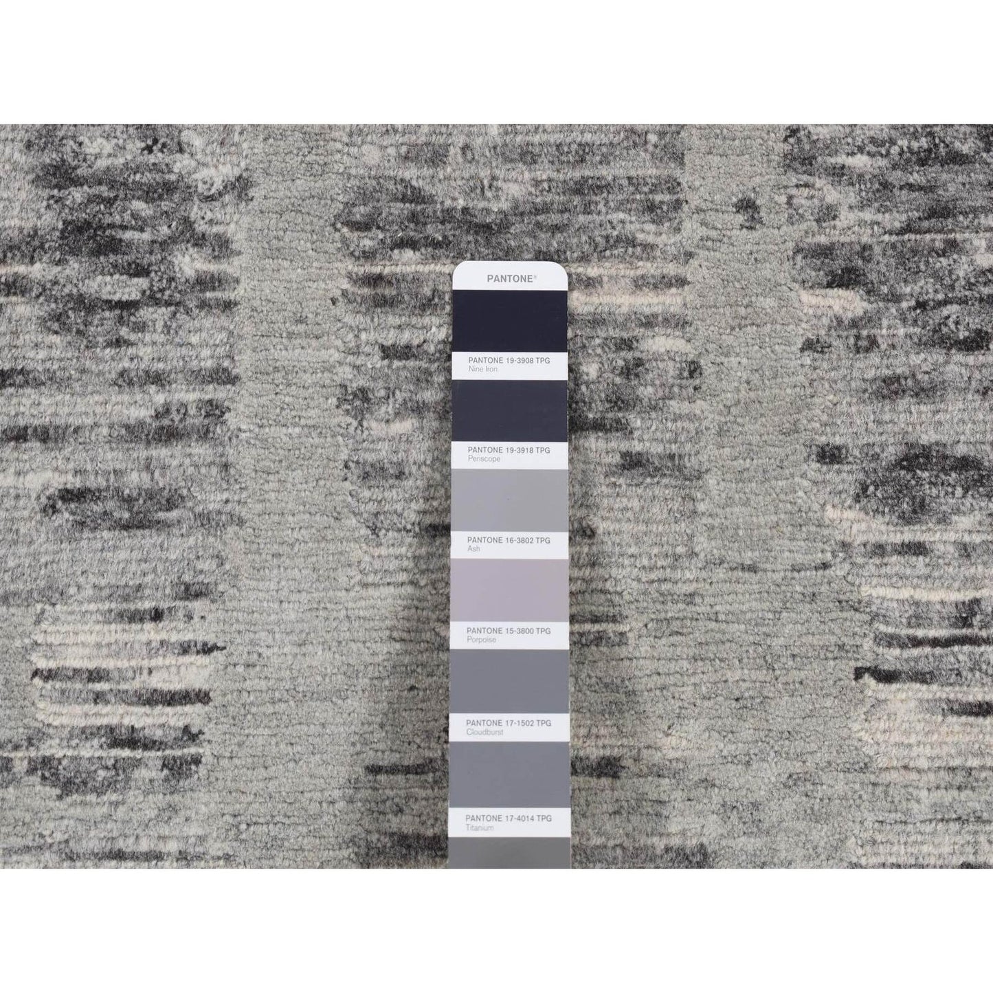 2'6"X17'10" Gray Undyed Natural Wool Modern Xl Runner Hand Knotted Rug