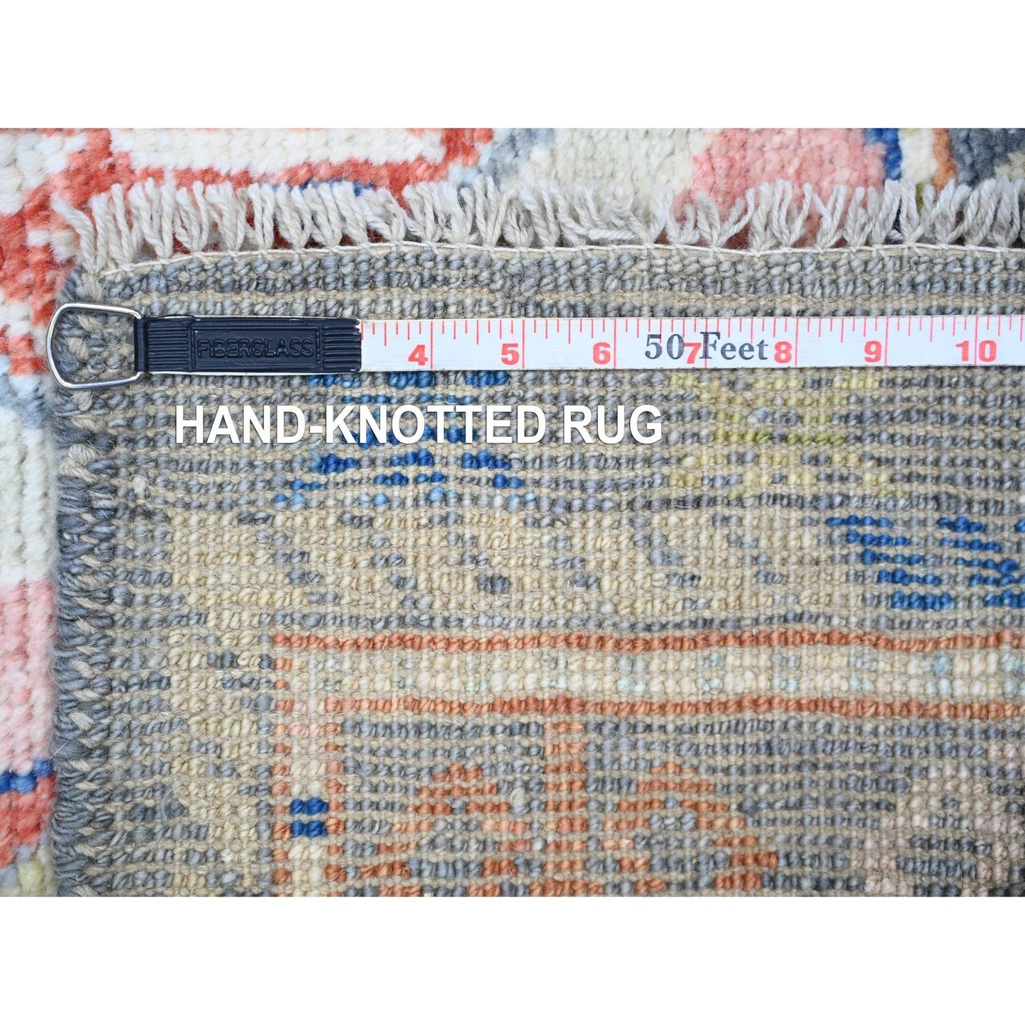 5'10"X9'1" Colorful Wool Hand Knotted Anatolian Village Inspired Rug