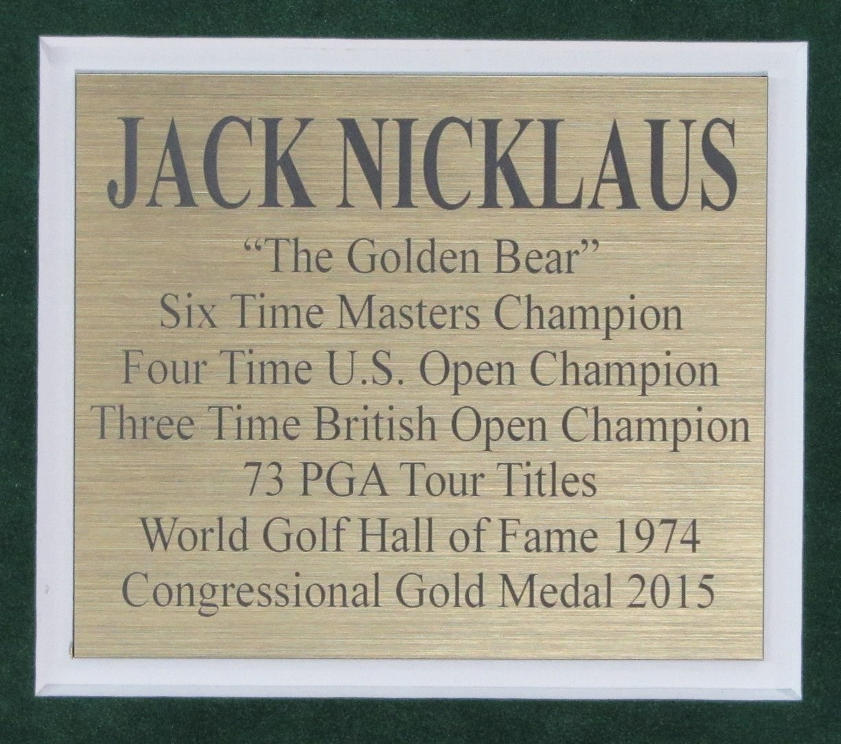 Jack Nicklaus Signed/Auto Trading Card With Photo Collage Framed Psa/Dna 197315