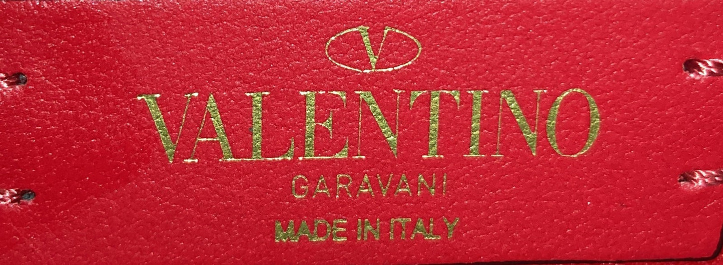 Valentino Garavani Vring Shoulder Bag Printed Leather Small