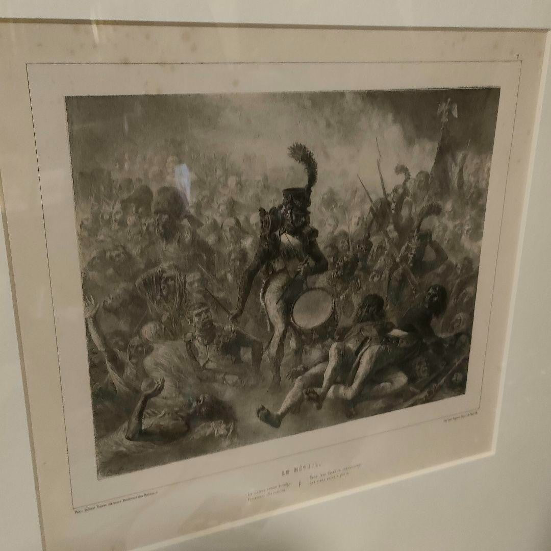 Denis Auguste Raffet -Le Rveil 1848 Original Lithograph French Napoleonic Print
