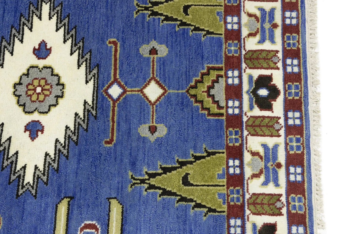 Kazak Oriental Area Rug Geometric Tribal Design