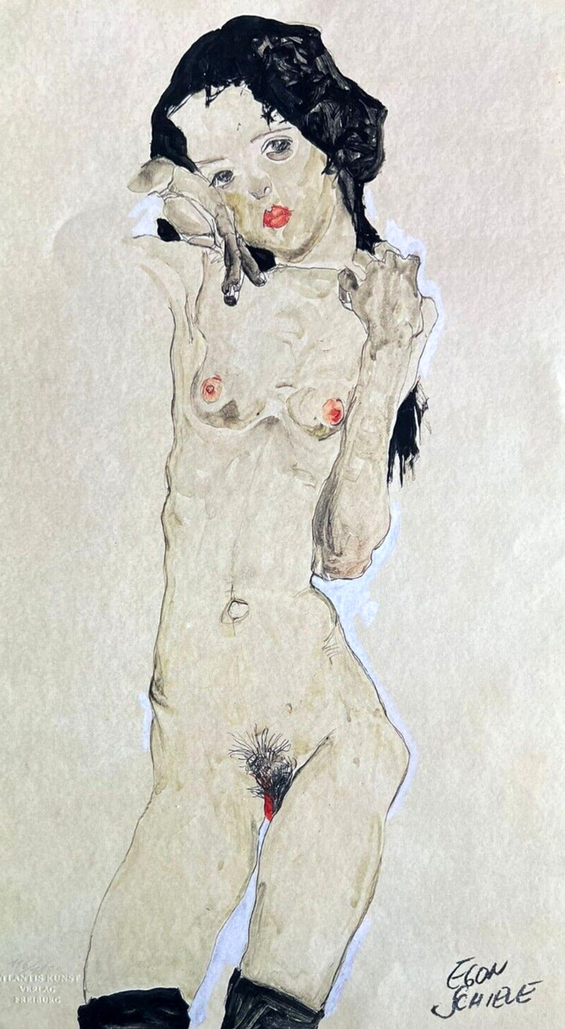 Egon Schiele (Lithograph Coa Signed Numbered In Pencil Limited)