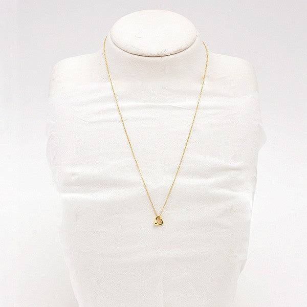 Tiffany & Co. Open Heart Pendant Necklace 7Mm Petite Yellow Gold 750Yg