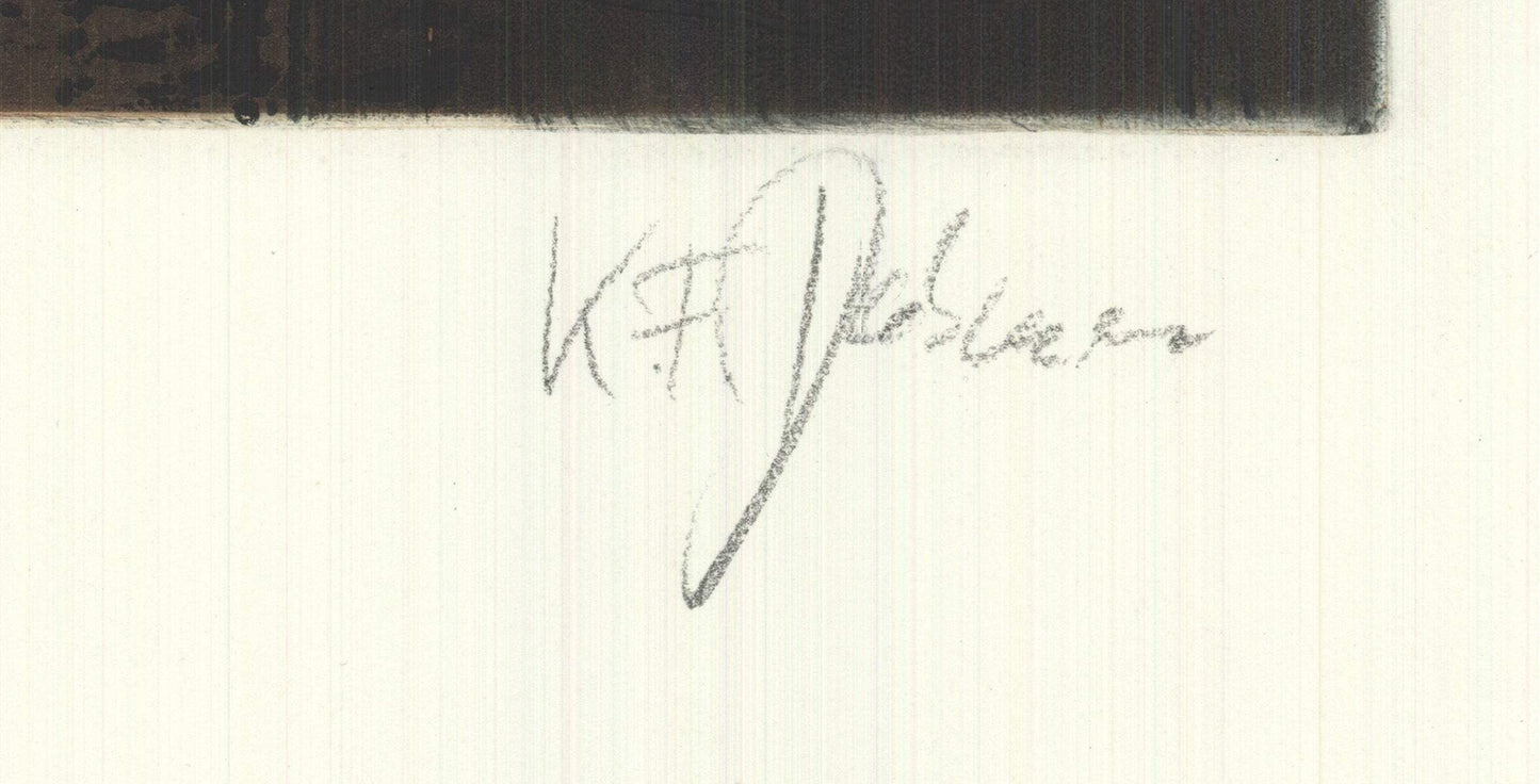 Karl Fred Dahmen Untitled Signed " Etching Contemporary 500