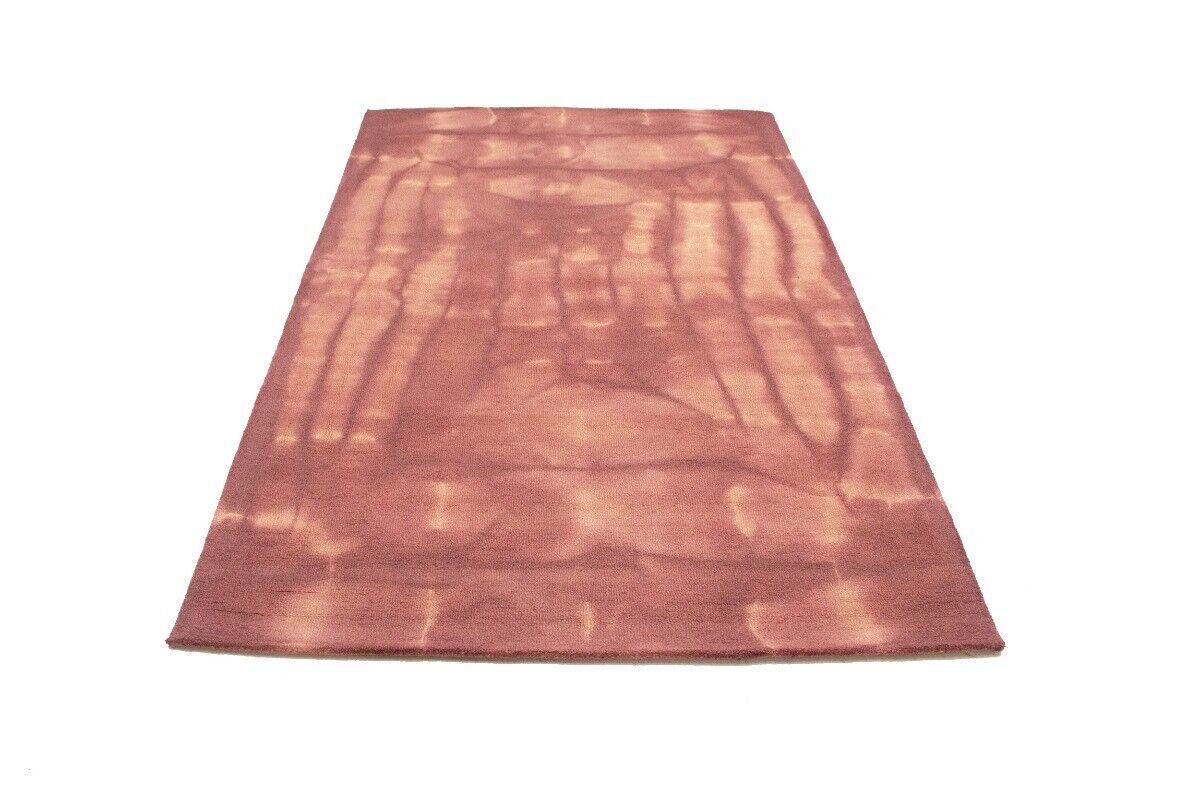 Deep Blush Hand-Tufted Tie-Dye Abstract Rug